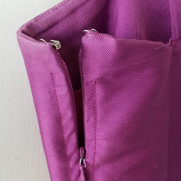 Vintage '90s Purple Silk Dress and Cotton Cardigan - Picture 5 of 8